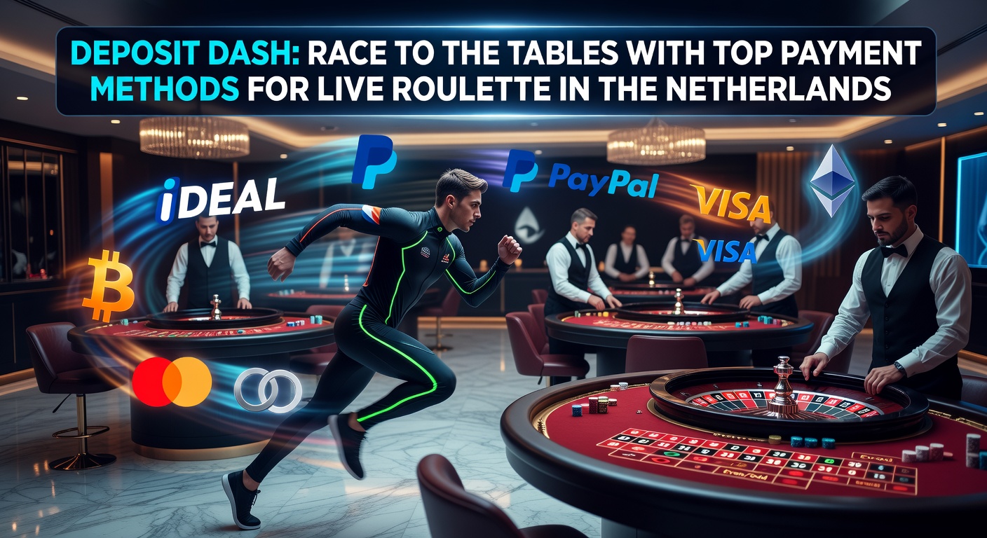 Grafiek met snelheid van stortingsmethoden voor live roulette tafels in Nederland, inclusief iDEAL en Apple Pay iconen
