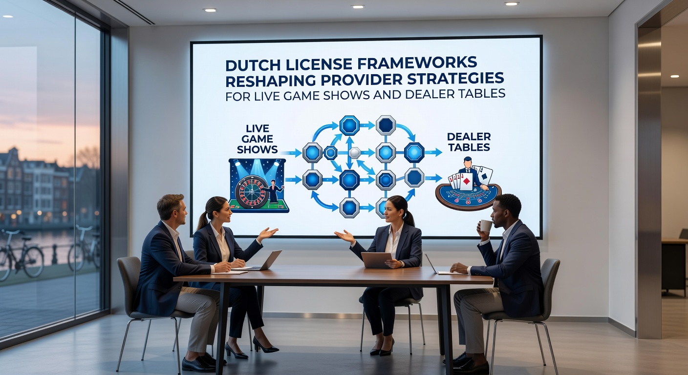 Illustratie van Nederlandse licentiekaders die live game shows en dealer tables beïnvloeden