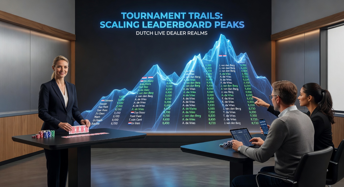 Spannende live dealer toernooi leaderboard met klimmende spelers in een Nederlands gelicenseerd casino
